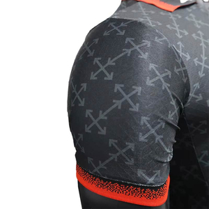 Men's Gradient Color <b>Soccer</b> Jersey Short Sleeve Turn-down Collar Moisture Wicking Fitted Polyester Sport Apparel - Product Image 3