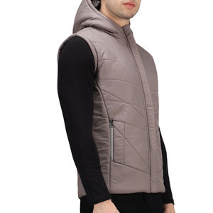 Chaleco Acolchado Casual de Invierno para Hombre, con Logotipo Personalizado, Impermeable, Transpirable, con Capucha y Diseño sin Mangas - Product Image 3