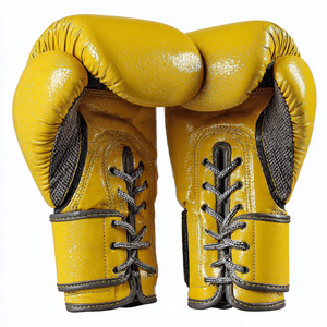 Wholesale Shiny Leather Boxing <b>Gloves</b> Wrist Support Trainer PU Leather Boxing <b>Gloves</b> Competition Leather <b>Gloves</b> - Product Image 3