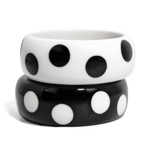 Brazalete de resina para mujer, pulsera acrílica geométrica con lunares y rayas, banda de plástico, joyería para fiesta, uso diario, accesorio de disfraz - Product Image 4