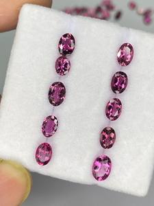 Turmalina rosa natural, piedra preciosa suelta facetada de corte ovalado, 3x5, 6x4, 7x5, 6x8 mm para la fabricación de joyas. - Product Image 2