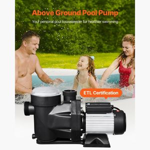Bomba de Piscina Monofásica de 1.5HP con Caudal Máximo de 122 GPM, 230V, 3450 RPM, Elevación Máxima de 55 pies, Bomba Trifásica para Piscina Elevada con Carcasa de PP - Product Image 1