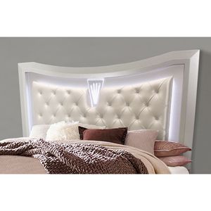 Lit KING rembourré avec éclairage LED CROSS GLAM Champagne, glamour et luxueux - Product Image 3