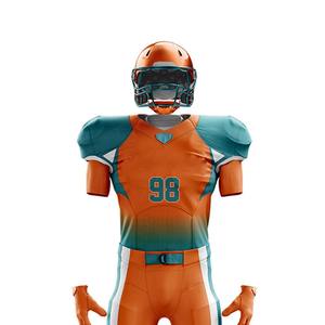 New Arrival Men's Custom Designed Sublimation Printed Plus Size Comfortable Fit Quick Dry Breathable American Football Uniform - Product Image 3