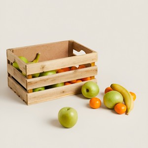 Vente en gros de paniers en bois artisanaux caisses en bois rectangulaires empilables à bas prix pour le stockage des fruits et légumes - Product Image 6