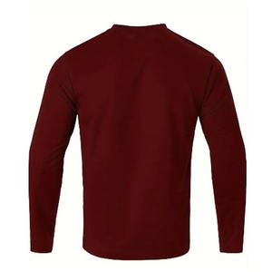 T-shirt à manches longues en tricot pour homme, col rond, avec impression de logo personnalisé sur le devant, 100% polyester, respirant et à séchage rapide - Product Image 3