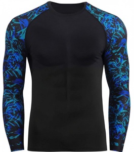 เสื้อรัดกล้ามเนื้อแขนยาวสำหรับผู้ชาย แบบไฮบริด สำหรับกีฬา MMA BJJ ป้องกันรังสียูวี 50+ เป็นมิตรกับสิ่งแวดล้อม แห้งเร็ว เหมาะสำหรับการฝึกซ้อม สหรัฐอเมริกา ยุโรป - Product Image 1