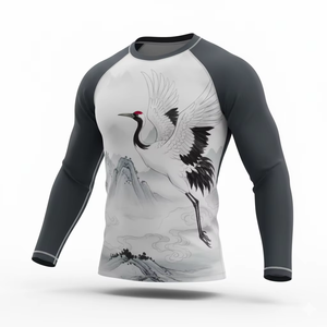 T-shirt de compression unisexe MMA Rash Guard personnalisé pour homme, manches longues, respirant - Product Image 1