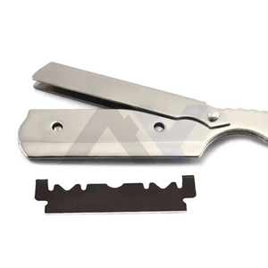 Premium Folding Stainless Steel Cut Throat <b>Razor</b> for <b>Men</b> Heavy Duty Barber Straight Shaving <b>Razor</b> with Solid Wood Handle Profess - Product Image 4
