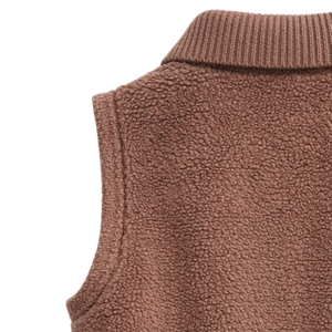 Gilet en polaire sherpa pour femme, sans manches, léger, fermeture éclair sur le devant, doux, chaud, respirant, coupe-vent, décontracté, vêtement d'extérieur pour l'automne - Product Image 6