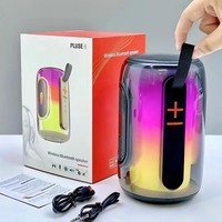 Altavoz Inalámbrico Portátil PLUSE8, Caja de Sonido Portátil para Exteriores con Luz RGB, Reproductor de Música para Fiestas con Tarjeta TF y Radio FM, Venta al Por Mayor
