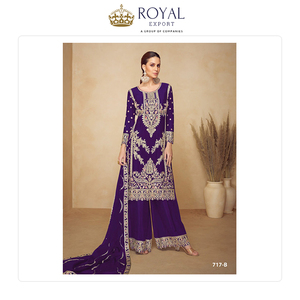 Nueva Colección de Trajes Pakistaníes de Diseñador, los Mejores Trajes de Viscosa y Seda Chinon para Fiestas y Festivales, con Bordados - Product Image 3