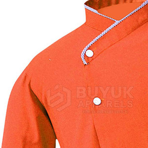 Uniforme de Cocina para Chef, Chaqueta de Poliéster/Algodón, Tejido Ligero, Antiarrugas, Transpirable, Manga Larga, Profesional - Product Image 6