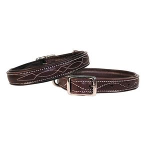 Padded Fancy Stitch Dog <b>Collar</b> USA Leather Soft Lined Adjustable Durable Classic Premium <b>Pet</b> <b>Collar</b> Bulk OEM Supply - Product Image 1