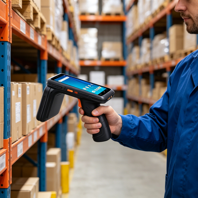 UNIWA RF550 5.5" Android 13 Impinj E710 UHF RFID Reader IP67 Industrial Handheld Terminal 2D Scanner 10700mAh Battery Rugged PDA