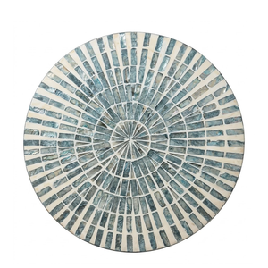Classic Boho Mother of Pearl Charger <b>Plate</b> Shell Placemat for Coastal Wedding & Luxury Food Art - Product Image 2