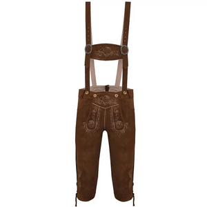 Men Lederhosen Bavarian Style Oktoberfest Wear Trachten Lederhosen Men Traditional Leather Shorts Supplier - Product Image 4
