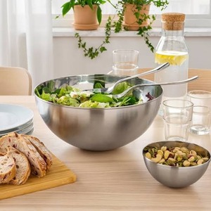 Ensemble de bols mélangeurs en acier – Design minimaliste, grande capacité, bols en acier inoxydable pour la salle à manger et la cuisine - Product Image 3