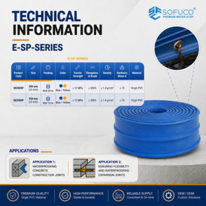 Modelo E EO, Tira de PVC Acanalada de un Solo Lado Sofuco 200-250mm para Sellado de Juntas en Plantas de Aguas Residuales - Product Image 3