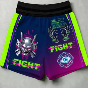 Pantalones Cortos de Boxeo de Poliéster, Ajuste Activo, Impresión por Sublimación Personalizada, Logotipo Bordado, Transpirables, Talla Personalizada - Product Image 1