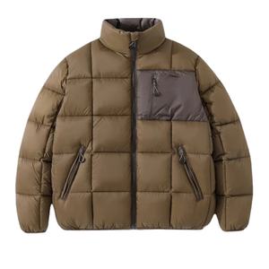 Parkas d'hiver épais et chauds unisexe Manteau rembourré surdimensionné avec patchwork à capuche Manteaux à bulles pour hommes et femmes en toile - Product Image 1