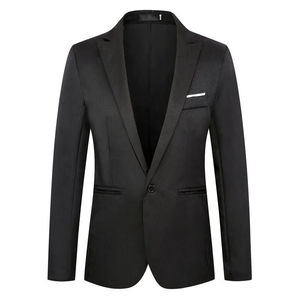 Blazer Formal de Negocios para Hombre, para Ocasiones Casuales como Banquetes Empresariales y Ropa de Oficina, Traje Ajustado, Talla Pequeña - Product Image 1