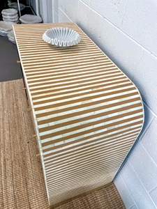 Bohemian Bone Inlay Striped Pattern <b>Storage</b> Cabinet Handcrafted Wooden <b>Chest</b> of Drawers Wholesale - Product Image 4