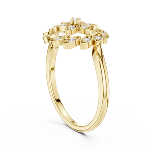 Sharon McSweeney 10K oro romántico en forma de corazón anillo de promesa para mujer chapado en oro con perfecto para aniversario - Product Image 6