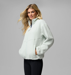Chaqueta Sherpa Personalizada para Mujer con Cremallera, Forro Polar Suave, Abrigo de Invierno Oversize Casual Cálido, Proveedor Mayorista de Ropa - Product Image 3
