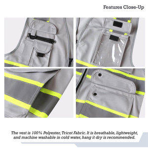 <b>Top</b> Quality <b>Reflective</b> Safety Vests High Visibility Customize Safety Construction Vests Multi-pocket <b>Reflective</b> Safety Vests - Product Image 4