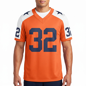 เสื้อฟุตบอลอเมริกันคอกว้างแบบ sublimated สำหรับผู้ชาย เสื้อทีมฟุตบอลอเมริกันแบบกำหนดเองสำหรับเยาวชน - Product Image 1