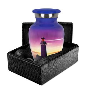 Decorative Aluminum <b>Keepsake</b> Ash Urn Funeral <b>Memorial</b> Container Featuring Refined Matte Finish And Artistic Exterior - Product Image 1