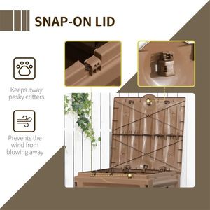 Compostiera da Giardino da 450L con 2 Porte Scorrevoli Marroni - Product Image 6