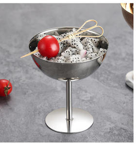 Bol à glace de luxe en acier inoxydable, réutilisable, pour desserts, salades, poudings, fruits, bonbons et yaourts - Product Image 3