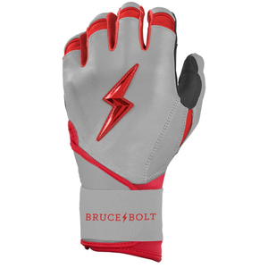 Guantes de Bateo Bruce Bolt de Cuero Cabretta de Primera Calidad, Diseño de Puño Largo 100% de Calidad - Product Image 5