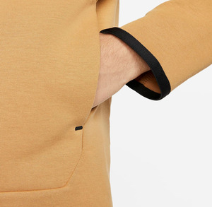 Ensemble de survêtement jaune moutarde à capuche pour homme, fermeture éclair intégrale, couleur unie, vêtements de sport décontractés, 100 % polyester, séchage rapide, respirant, pour le printemps - Product Image 5
