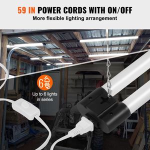 Confezione da 10 Luci Lineari LED da 4FT 40W 4500 LM, Lampada da Officina, Plafoniera a Sospensione, Luci da Soffitto 59 Power Cor Collegabili - Product Image 4