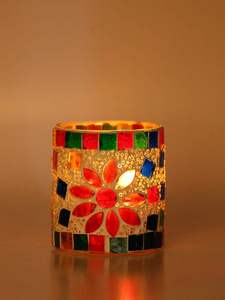 Mosaic Crystal Handmade Eco-Friendly Colorful Decorative Votive <b>Tea</b> <b>Light</b> <b>Holder</b> for Christmas Home Decoration - Product Image 2