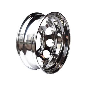Rueda de Aluminio Pulido de 9 x 24.5 para Camiones de Transporte Comercial y Vehículos de Carga - Product Image 3