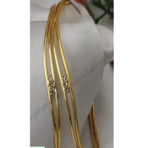 ชุดเครื่องประดับสองชุดขัดเงาสีทองหนึ่งกรัมสำหรับผู้หญิงชุดเครื่องประดับชุบทองทองเหลืองแบบดั้งเดิมที่มีสไตล์ - Product Image 1