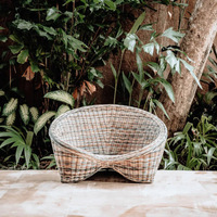 Chaise de méditation artisanale à prix avantageux, en rotin naturel, chaise de jardin en osier tressé pour la pratique du yoga
