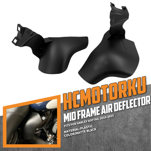 HCMOTORKU Copertura Termica per Moto, Deflettore Aria Centrale Nero per Harley Softail Fat Boy Breakout Street Bob 2018-23 - Product Image 2