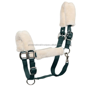 High Quality Durable Nylon Fluffy Horse Halter Comfortable Fleece <b>Padding</b> with Adjustable Crown and Neck Stainless Steel Fitting - Product Image 1