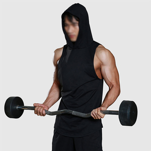 <b>Men's</b> Solid <b>Black</b> <b>Tie</b>-Dyed O-Neck Knitted Sleeveless Tank Top Breathable Quick Dry Casual Wear 100% Polyester - Product Image 3