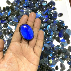 Cabujón de Labradorita Azul, Piedra Preciosa Natural, Certificado IGI, Forma Mixta, Creaciones Rida RC 2200, Fuego Azul, Sin Calentar - Product Image 3