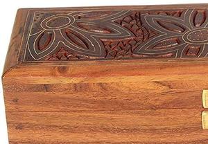 Handmade Wooden Jewellery Box for Women Elegant Jewelry Organizer Storage Box for Rings Earrings Necklaces and Accessories - Product Image 3