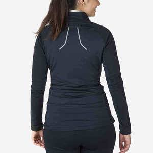 Veste en polaire marine de qualité supérieure pour femmes, manches longues, col montant, fermeture éclair, respirante, idéale pour l'automne - Product Image 3