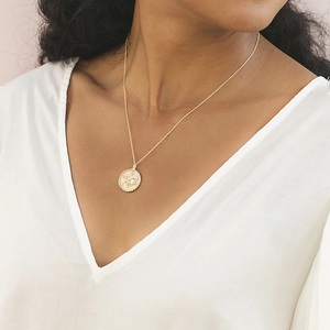 Taurus Zodiac Sunburst <b>Medallion</b> Diamond Pendant Necklace - Product Image 4
