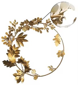 Christmas Wreath Festive Garland Christmas Tree <b>Decoration</b> Wedding Metal Wreath Hanger for Hotel Home Usage - Product Image 2