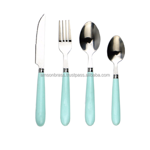 Ensemble de couverts en métal de haute qualité, ensemble de couverts de luxe, manche imprimé, réutilisable, vaisselle pour la maison et les mariages - Product Image 1